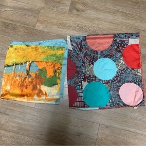 2 silky scarves lot